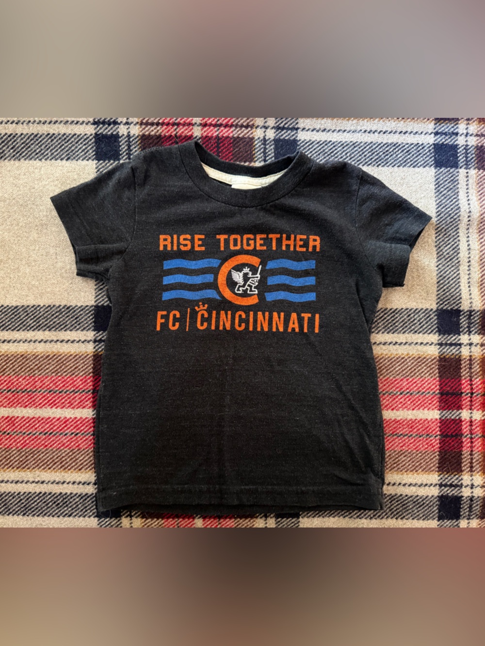 Homage FC Cincinnati 'Rise Together' Kids Graphic Tee - Black & Orange